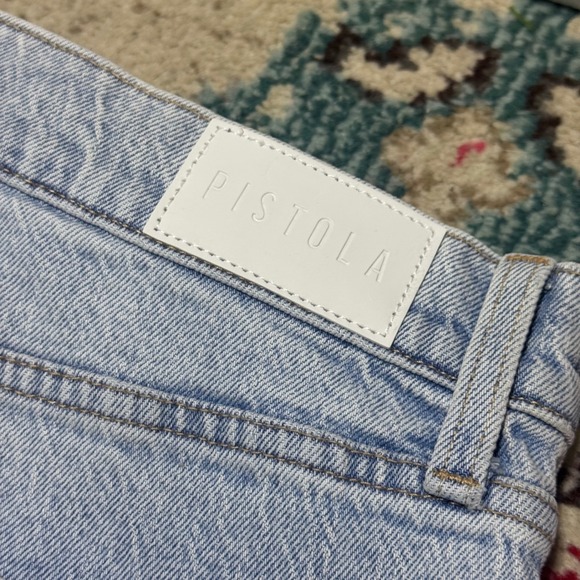 NWT Anthropologie Pistola Distressed Washed Barrel High Waisted Jeans Size 31 - Picture 9 of 10